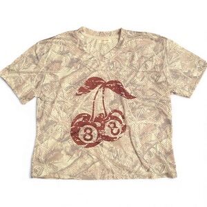 Camo cherry print jersey